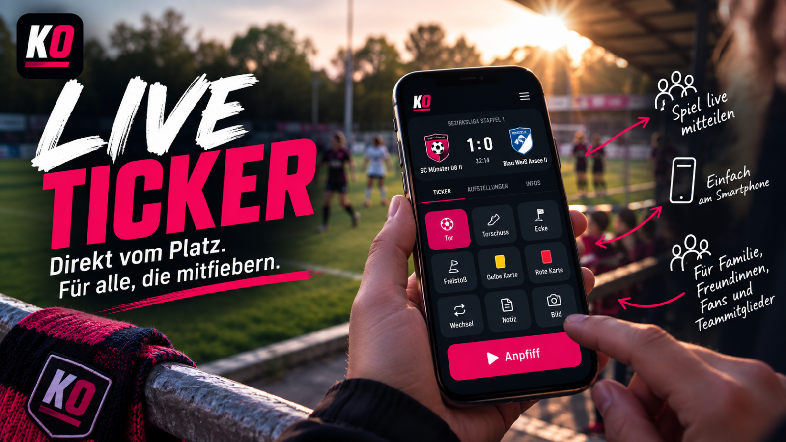Live-Ticker für alle – Bring dein Spiel zu den Fans
